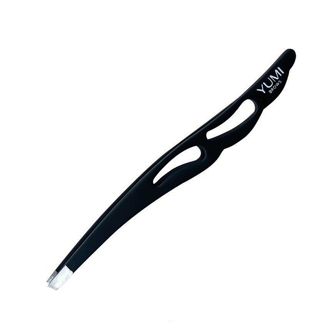Yumi Black Eyebrow Tweezer Slanted End