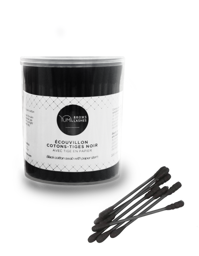 Yumi Lashes Black Cotton Buds 