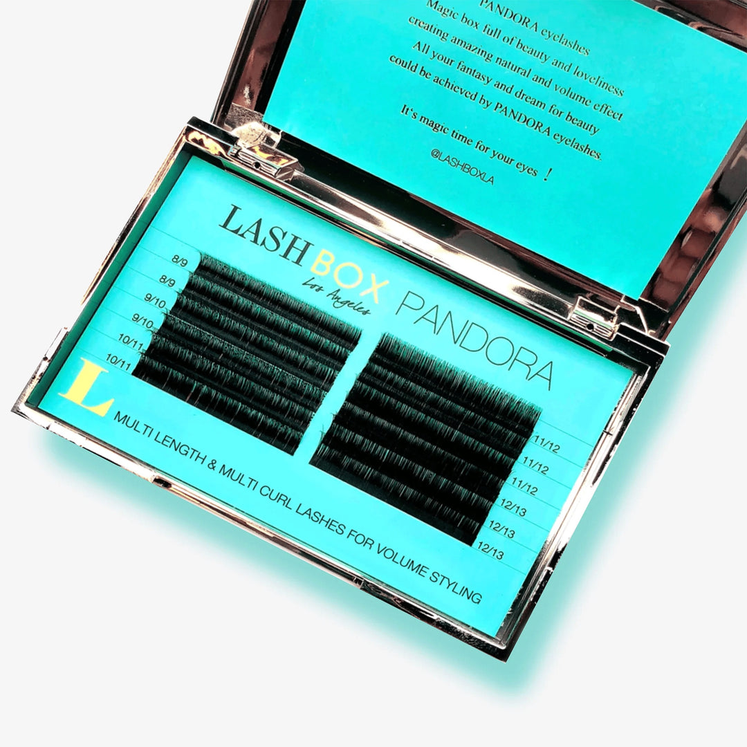 صينية رموش باندورا متعددة التجعيد ومتعددة الطول 0.07 مم