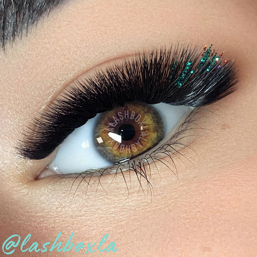 green lash glitter